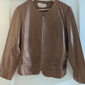 Vintage Margaret Godfrey Tan Leather Jacket